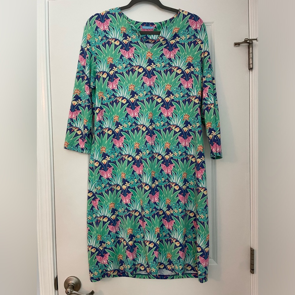 J. McLaughlin notch neck jersey dress